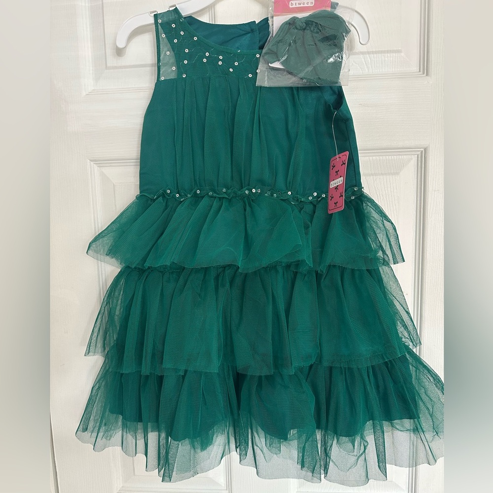 🆕Btween Girls Tulle Dress & Hair Clip Set